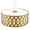 Locryn 4 Light Pendant Brushed Bronze top view picture of the taupe shade