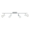 Loft 4 Light Bar Spotlight Matt White in polished chrome finish