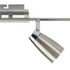 Loft 4 Light Bar Spotlight Satin Chrome and Polished Chrome close view picture of adjustable shade
