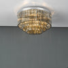 Logan 5 Light Flush Polished Chrome with Smoked Glass life style picture