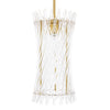 Loire Pendant Natural Brass and Glass close view picture of the glass shade