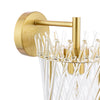Loire Wall Light Natural Brass and Glass close view picture of the fitting plate