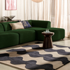 Marimekko Lokki Bohemian Rug Black lifestyle picture in the living room