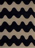 Marimekko Lokki Bohemian Rug Black picture of the rug weaving pattern