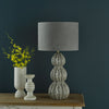 Lorelai Ceramic Table Lamp Grey life style picture