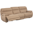Louise 3 Seater Sofa Electric Recliner Taupe picture with reclined seat
