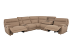 Louise Fabric Corner Sofa with Electric Recliners with flip tray and wireless charger