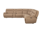 Louise Fabric Corner Sofa with Electric Recliners side view picture of the sofa