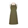 Love Colour Cotton Apron Olive Green on a white background