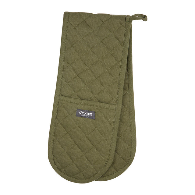 Love Colour Double Oven Gloves Olive Green