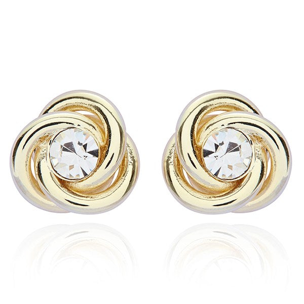Love Knot Swirl Knot Gold Plated Earrings