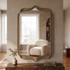 Lucia Rectangular Wall Mirror Gold 50x70cm lifestyle picture on the wall