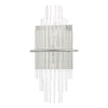 Glass rod lighting Lukas 2 Light Wall Light in polished chrome

