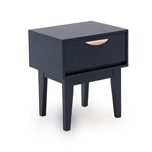 Luna 1 Drawer Bedside Table Blue picture on the white background