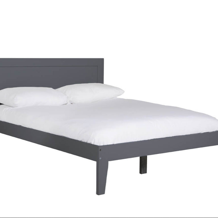 Luna 5' Bed Dark Grey | Wooden King Size Bed Frame