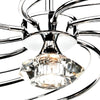 Luther 10 Light Semi-Flush Polished Chrome & Crystal close view picture of the crystal glass shade