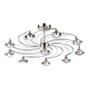 Luther 10 Light Semi-Flush Satin Chrome & Crystal picture on the white background