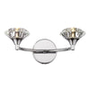 Luther 2 Light Wall Light Polished Chrome and Crystal picture on the white background