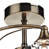 Luther 4 Light Semi-Flush Antique Brass close view picture of the fitting plate