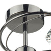 Luther 4 Light Semi-Flush Polished Black Chrome close view picture of the fitting plate