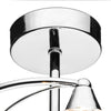 Luther 4 Light Semi-Flush Polished Chrome close view picture of the fitting plate