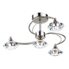 Luther 4 Light Semi-Flush Satin Chrome and Crystal picture on the white background