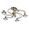 Luther 6 Light Semi-Flush Antique Brass picture on the white background