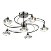 Luther 6 Light Semi-Flush Polished Black Chrome picture on the white background