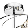 Luther 6 Light Semi-Flush Polished Chrome close view picture of the fitting plate