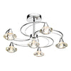 Luther 6 Light Semi-Flush Polished Chrome picture on the white background