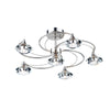 Luther 6 Light Semi-Flush Satin Chrome picture on the white background