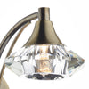 Luther Wall Light Antique Brass and Crystal close view picture of the crystal glass shade