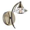 Luther Wall Light Antique Brass and Crystal picture on the white background