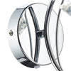 Luther Wall Light Polished Chrome and Crystal close view picture of the fitting plate