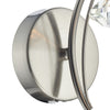 Luther Wall Light Satin Chrome and Crystal close view picture of the fitting plate