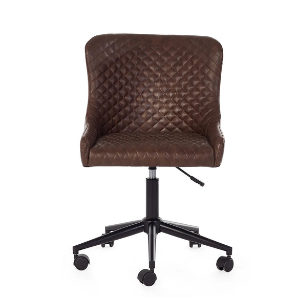 Luxe Office Chair Brown close view front picture