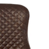 Luxe Office Chair Brown close view of checkered design upholstered back