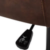 Luxe Office Chair Brown photo of the adjustable height handle
