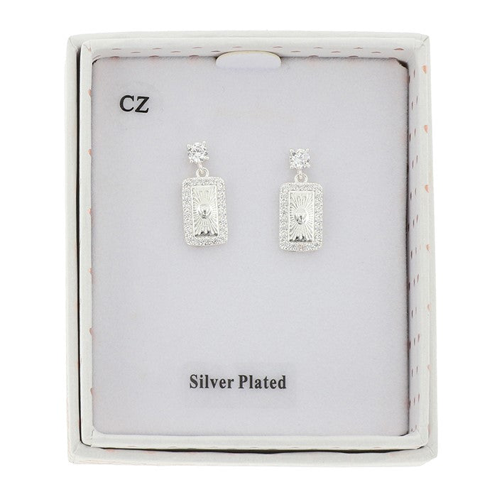 Luxe Tag Chic Heart Silver Plated Earrings - Giftware for Women