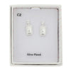 Luxe Tag Chic Heart Silver Plated Earrings picture in the gift box