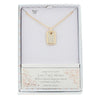 Luxe Tag Glam Sparkle Gold Plated Necklace comes in a gift box