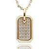 Luxe Tag Glam Sparkle Gold Plated Necklace close view picture of the pendant design