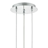 Lyall 3 Light Cluster Pendant Polished Chrome close view picture of the fitting plate
