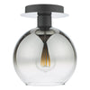 Lycia Semi-Flush Matt Black and Smoked Ombre Glass picture on the white background
