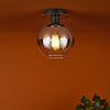 Lycia Semi-Flush Matt Black and Smoked Ombre Glass life style picture