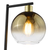 Lycia Table Lamp Satin Gold and Gold Ombre Glass Shade close view picture of the glass shade