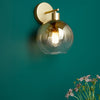 Lycia Wall Light Satin Gold and Gold Ombre Glass life style picture