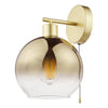 Lycia Wall Light Satin Gold and Gold Ombre Glass can be use with or without switch pull cord