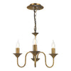 Lydian 3 Light Pendant Antique Bronze Fitting Only pictureon the white background
