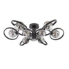 Lynette 9 Light Semi-Flush Satin Black With Closed Organic Smoked Glass picture on the white background